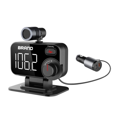 12 24V Car bluetooth FM Transmitter MP3 Player USB Charger QC 3 0 Hands Free 180 Rotatable HD Microphone LED Display Voltage Detects 12 24V Car bluetooth FM Transmitter MP3 Player USB Charger QC 3 0 Hands Free 180 Rotatable HD Microphone LED Display Voltage Detects