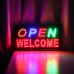 LED OPEN WELCOME Sign Board Cafe Bar Advertising Light Shop Hotel Hang Bar Decor