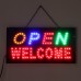 LED OPEN WELCOME Sign Board Cafe Bar Advertising Light Shop Hotel Hang Bar Decor