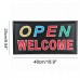 LED OPEN WELCOME Sign Board Cafe Bar Advertising Light Shop Hotel Hang Bar Decor
