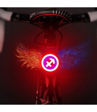 USB Charging Red Blue Color Riding Light Rear Lamp Safety Warning Light  Sagittarius Style