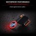 USB Charging Red Blue Color Riding Light Rear Lamp Safety Warning Light  Sagittarius Style