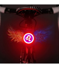 USB Charging Red Blue Color Riding Light Rear Lamp Safety Warning Light  Leo Style