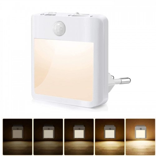 NL2101 Motion Sensor LED Night Light AC Plug Dimming Sleep Lights Warm and White US Plug NL2101 Motion Sensor LED Night Light AC Plug Dimming Sleep Lights Warm and White US Plug