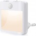 NL2101 Motion Sensor LED Night Light AC Plug Dimming Sleep Lights  Warm and White UK Plug