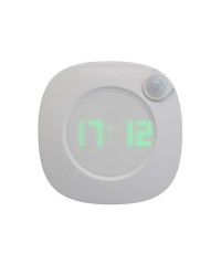 JMD  03 Human Body Infrared Sensor LED Night Light Wall Clock for Bathroom  Charging Model