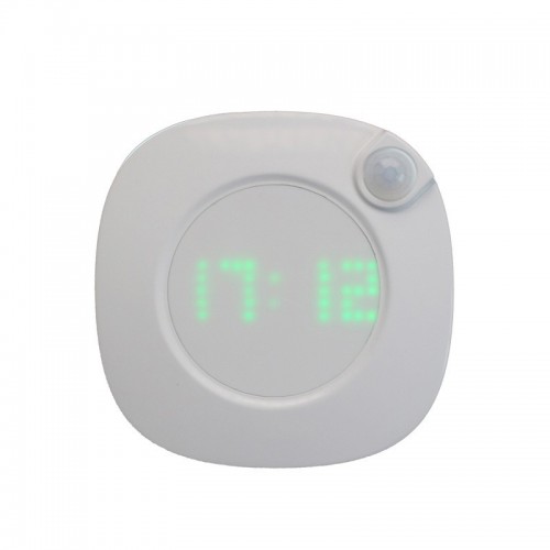 JMD 03 Human Body Infrared Sensor LED Night Light Wall Clock for Bathroom Dry Battery Model JMD 03 Human Body Infrared Sensor LED Night Light Wall Clock for Bathroom Dry Battery Model
