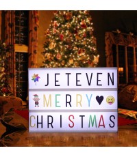 Loskii 300 x 300mm Luminous Letter LED Light Box Movie Cinema Light Box Home Supplies Wedding Decor