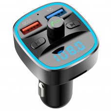 Bakeey T25S Car bluetooth V5 0 FM Transmitter Dual USB Car Charger QC3 0 Quick Charge Wireless Radio Adapter Music Player Built  in Microphone Hands Free Call